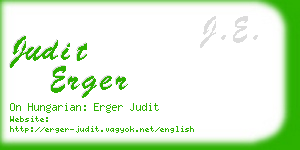 judit erger business card